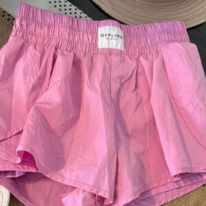 OFFLINE by Aerie Pink Women's Elastic Waist Shorts